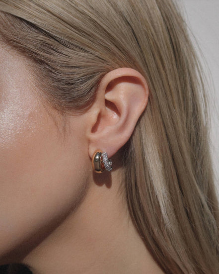 Conrad Pave Hoops: Mixed metal