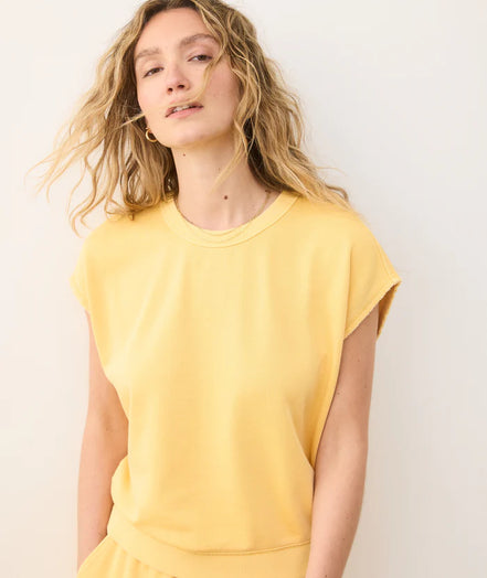 Marine Layer - Cloud 9 Terry Dolman Tee- Sunflower