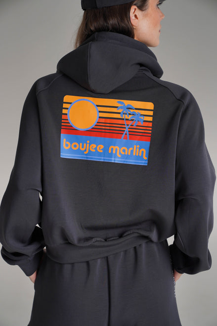 Sunset Breezy Crop Hoodie