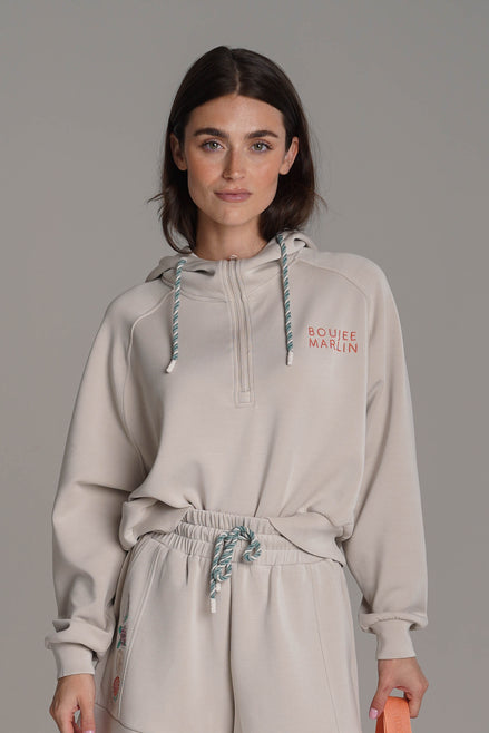 Seashell Breezy Crop Hoodie