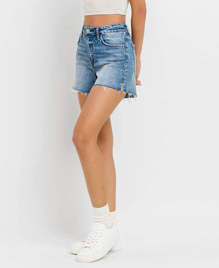 Vervet- HIGH RISE CLEANCUT HEM A-line SHORTS-Light