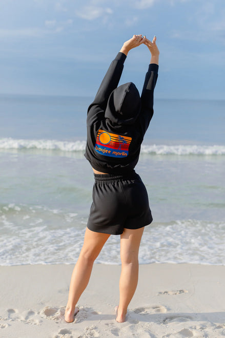 Sunset Breezy Crop Hoodie