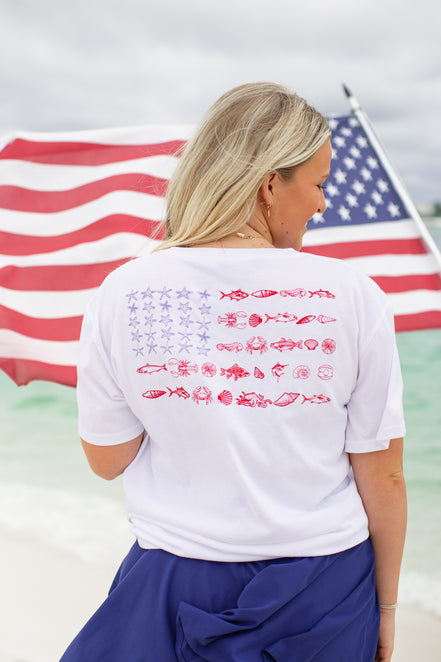 American Seas Tee - Sea Pearl