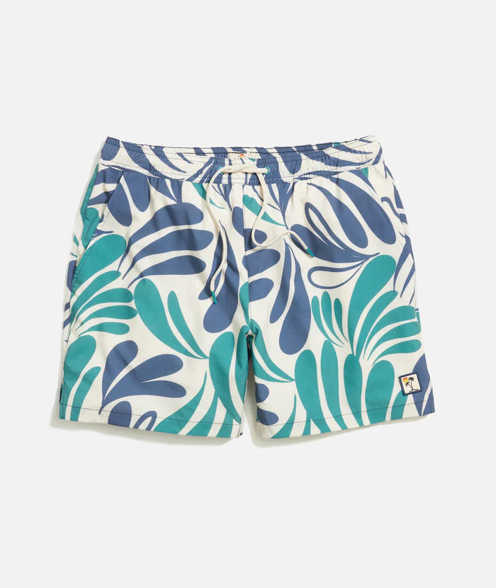 Marine Layer - 4-way stretch swim trunk - Cool Abstract Floral