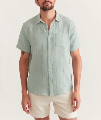 Marine Layer -  Crinkle Double Cloth Shirt