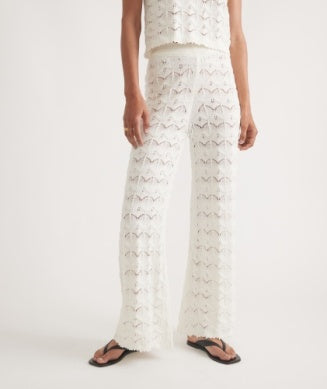 Marine Layer - Archive Hazel Crochet Pant- Cream