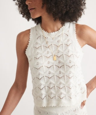 Marine Layer - Archive Hazel Crochet Tank - Cream