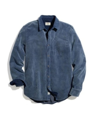 Marine Layer - Lightweight Corduroy Shirt- Indigo