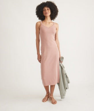 Marine Layer - Lexi Sun-in Spaghetti Strap Dress- Rust