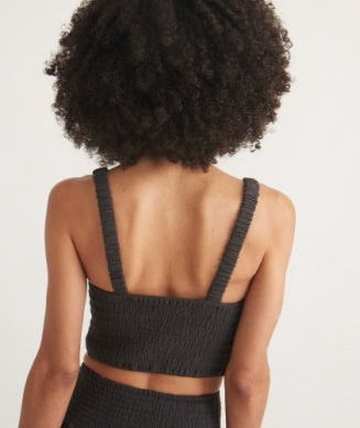 Marine Layer - Lila Double Cloth Tank - Faded Black