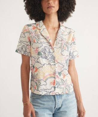 Marine Layer - Lucy Resort Shirt- Embroidered Groove