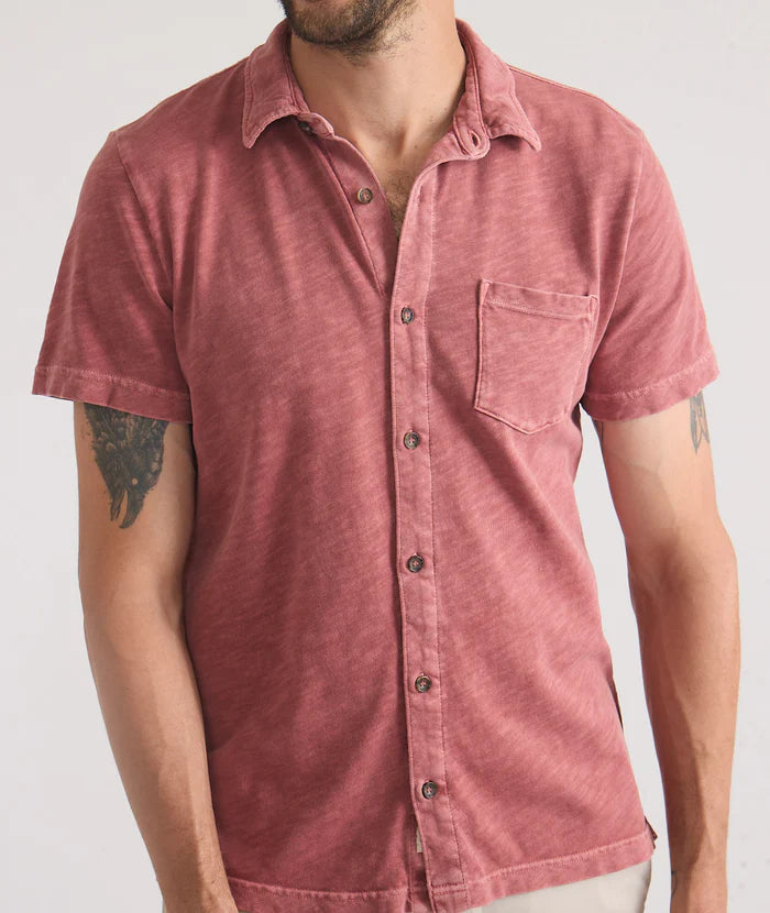 Marine Layer - Vintage Heavy Slub Button Down - Marsala