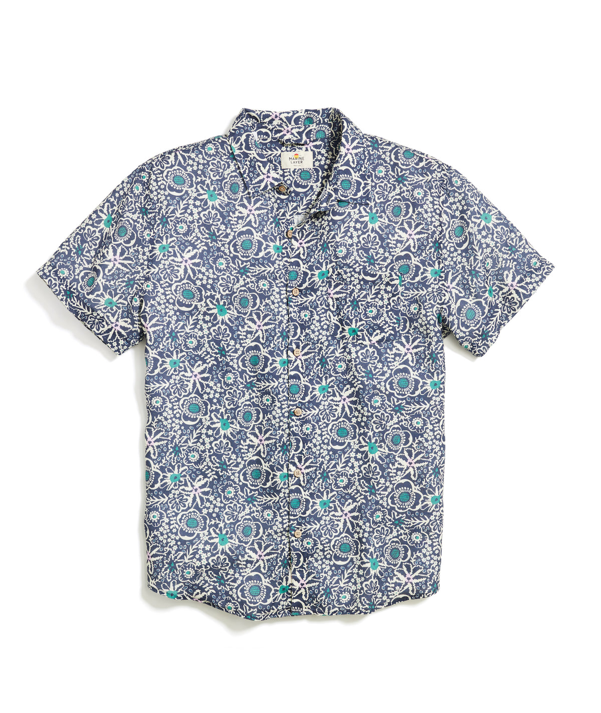 Marine Layer - Tencel Linen Shirt - Mini Floral