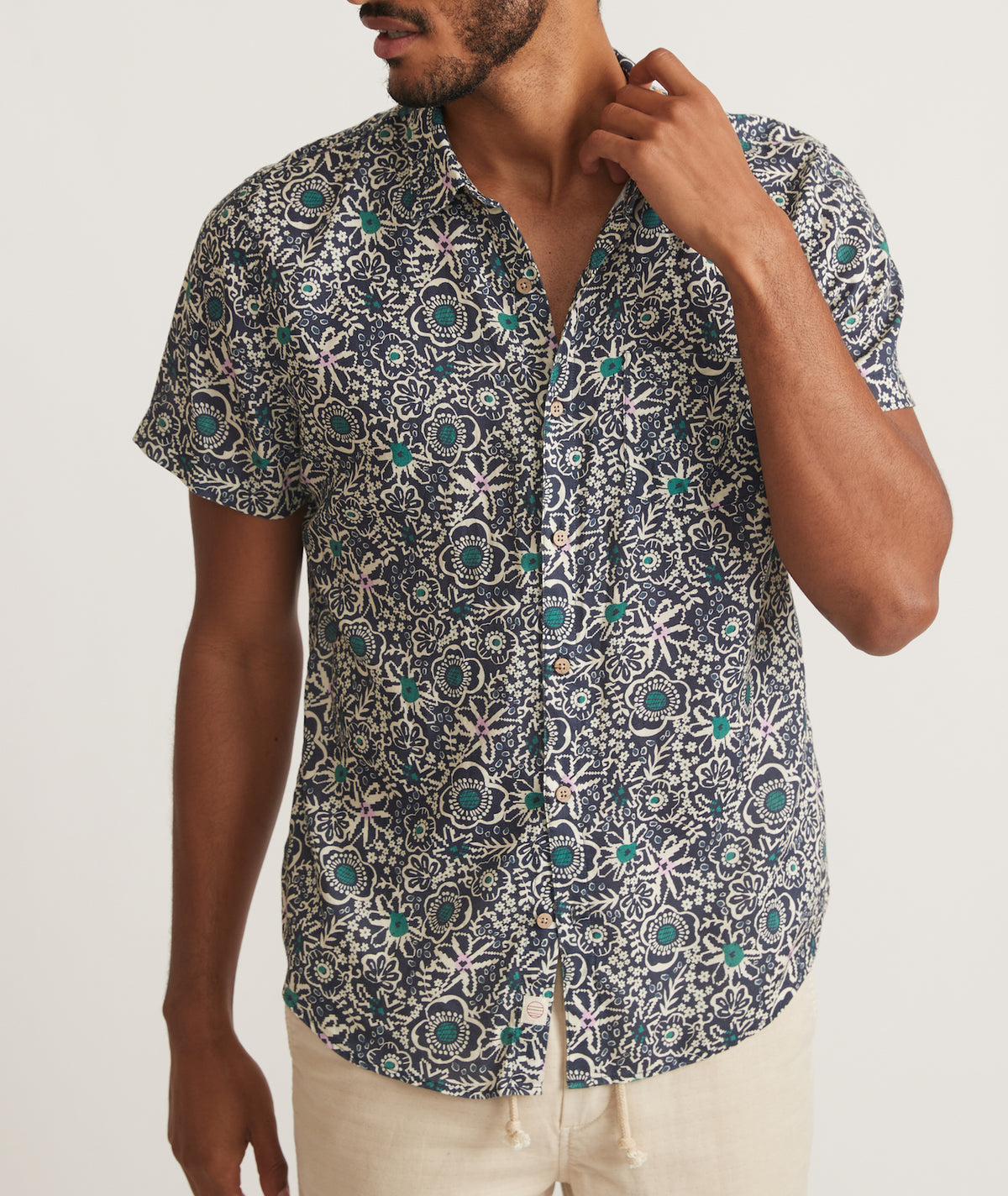 Marine Layer - Tencel Linen Shirt - Mini Floral