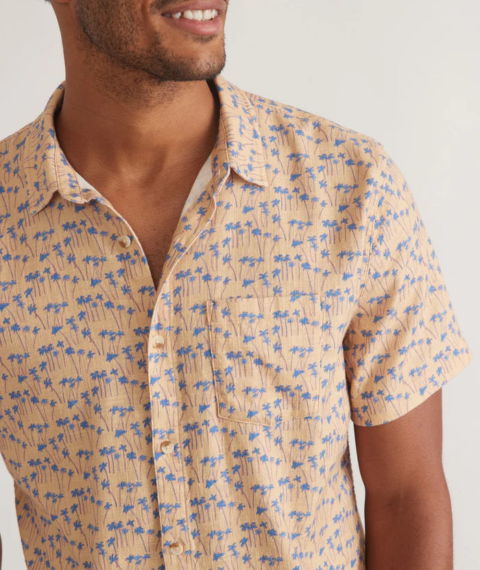 Marine Layer - Classic SS - Warm Palm Print