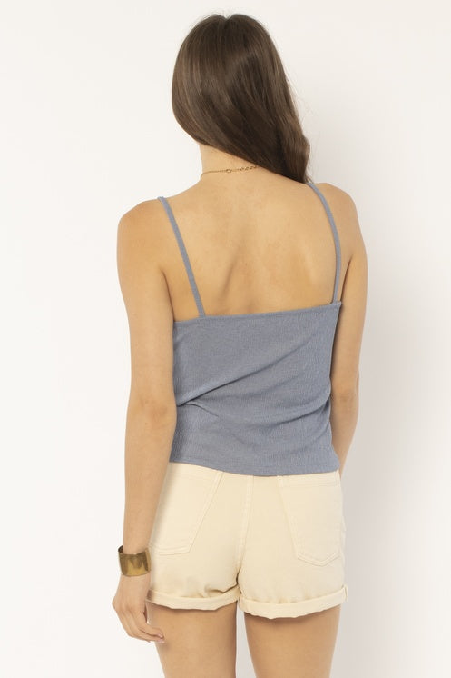 Amuse Society -KYLER KNIT TANK- Stone Blue