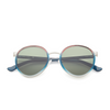 Folded front view of gradient retro circle sunglasses